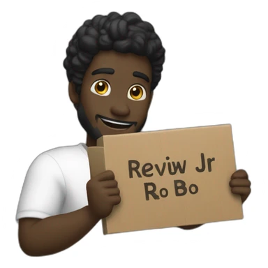 Black cshark holding a sign with the inscription “ReviewsJr” sticker