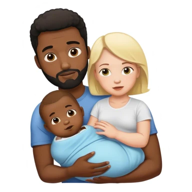 Black dad white mom mixed baby  sticker