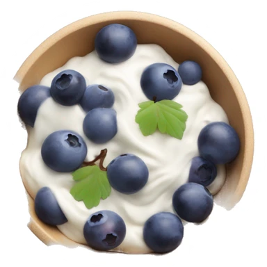 yoghurt bowl with grapes and blueberries sticker