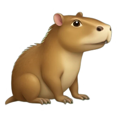 Capibara sur crocodile sticker