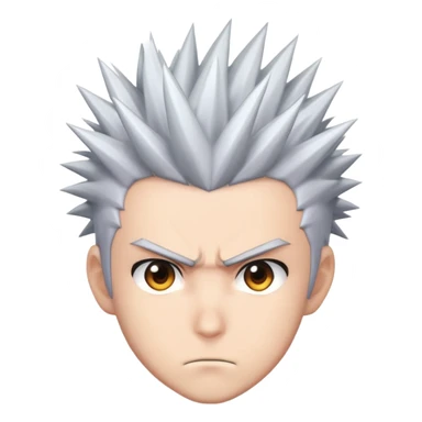 Anime hero with spiky hair and determined expression sticker