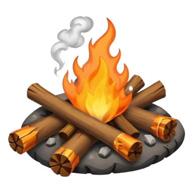 Campfire smoking many  sticker