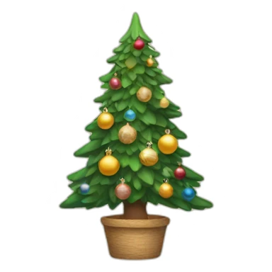 Christmas tree with a herland and decorations sticker