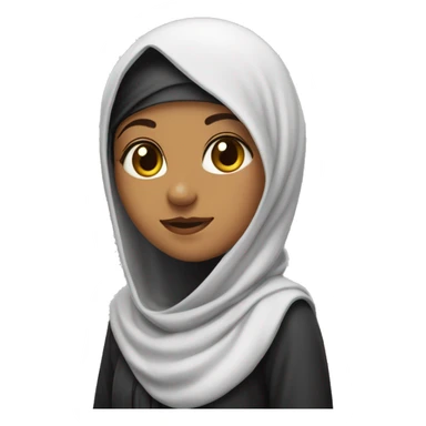 Une fille avec le jilbeb  sticker