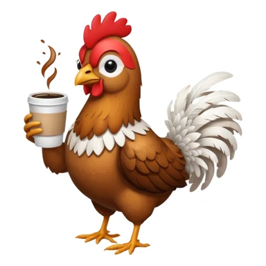 chicken full body and with coffe sticker