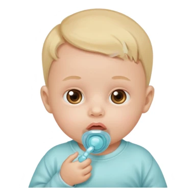 newborn with pacifier sticker