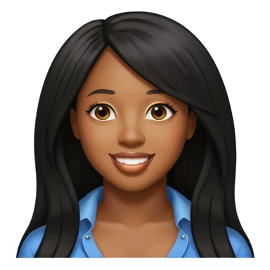 Remy Ma with black long hair sticker