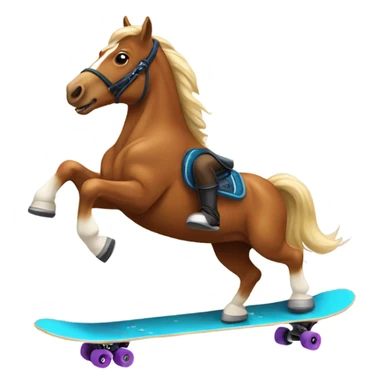 Horse skateboarding  sticker