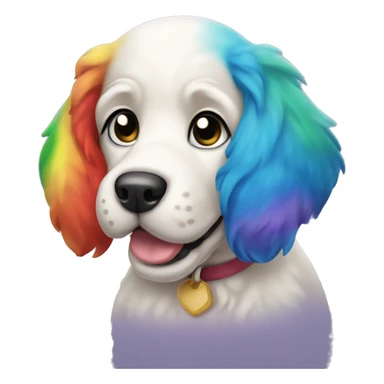 Rainbow puppy dog  sticker