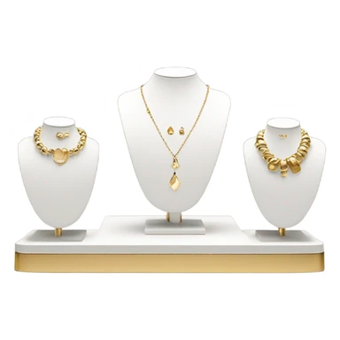 jewelry hanging from a gold stand  sticker