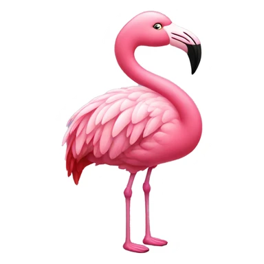 Pink flamingo wearing top shoes sticker