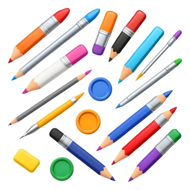 different art supply sticker