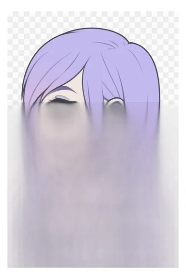 emo girl profile, pastel colors sticker