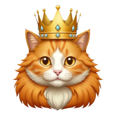 Orange Cat With A Crown sticker