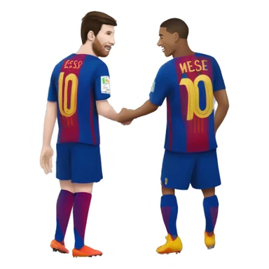 Leonel Messi a remorque Kilian mbappe sur un âne et ils saluent les gengs sticker