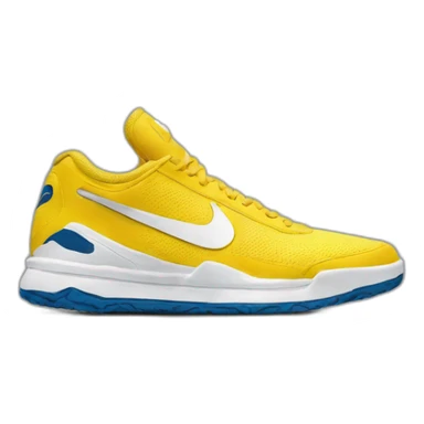 Macron portant des chaussures Nike sticker