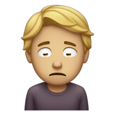 sad man sobbing sticker