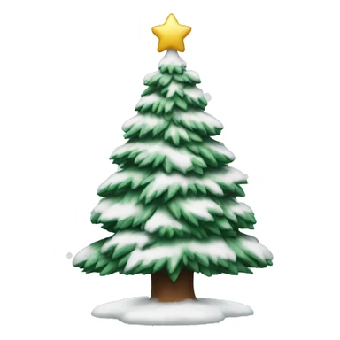 snowy christmas tree sticker