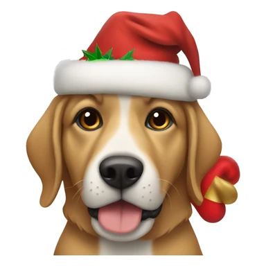 perro navidad sticker