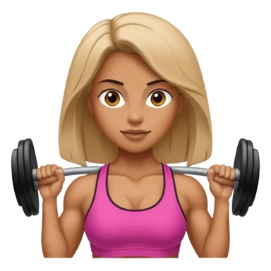 donna che solleva pesi sticker