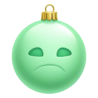 Pastel Green ornament with winter pin  sticker