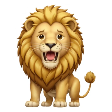 Lion – Golden mane, roaring, standing proudly sticker