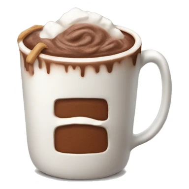 realistic luxurious hot cocoa sticker