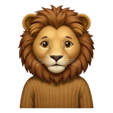 lion wearing jumper sticker