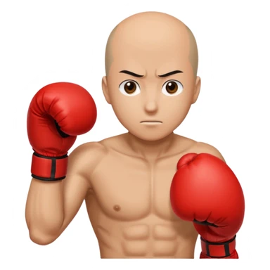 Saitama red hand punch with a boxing glove sticker