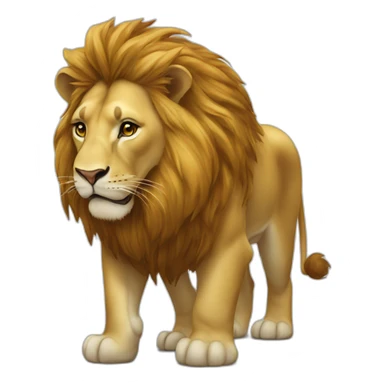 Lion sur éléphant sticker