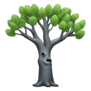 aspen tree with jazz hands sticker