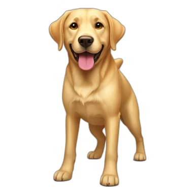 happy golden lab full body sticker