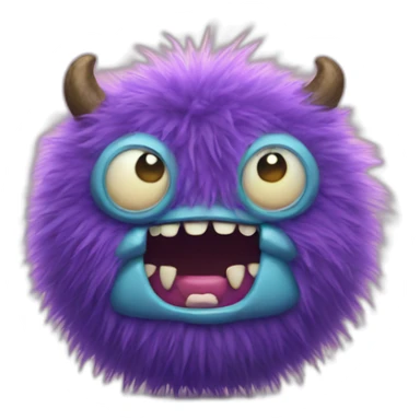 fuzzy little monster sticker