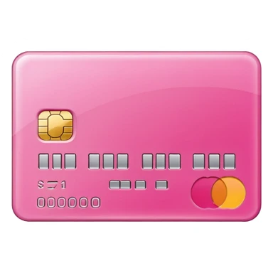 pink credit card sticker
