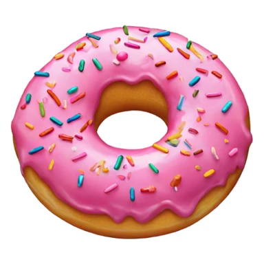 Pink donut with sprinkles sticker