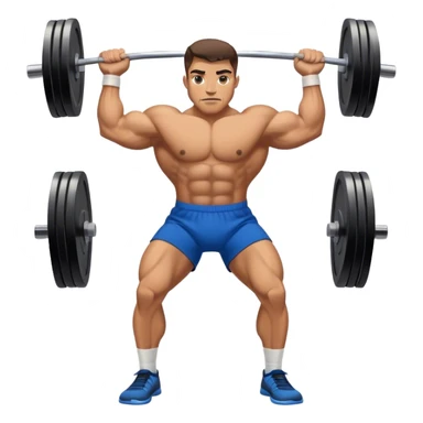 buff man with blue shorts perfoming deadlift sticker