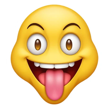 Freaky emoji with tounge out  sticker
