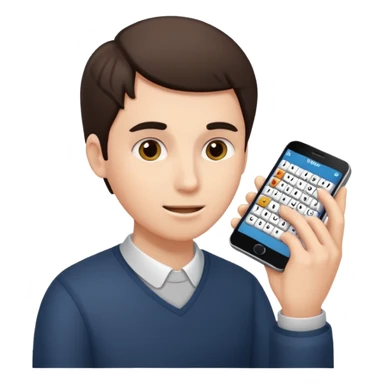 Playing word unscramble game on a phone  sticker