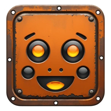 ultra realistic metal rust scrap DUBS icon sticker