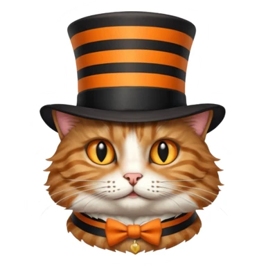 cat wearing a tophat sticker