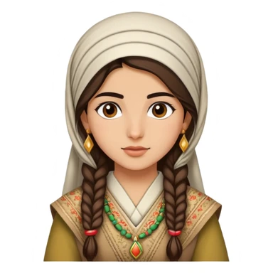 Kurdish girl with traditional clothes sticker