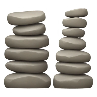 curved leaning tower of stacked boulders smaller at top sticker