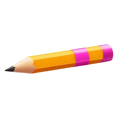 A pink pencil sticker