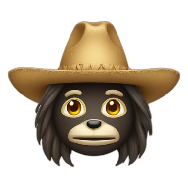 Singe avec un chapeau mexicain sticker
