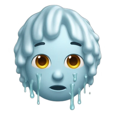 Crying Peepo with an iron sponge puts washing powder on his head sticker