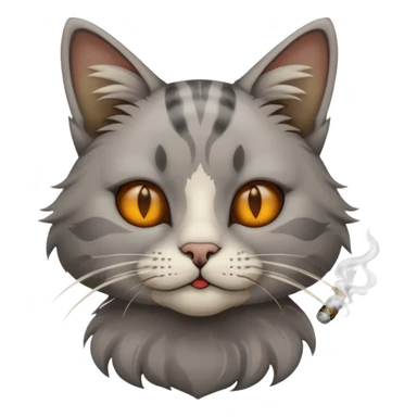 cat smoking marijuana sticker
