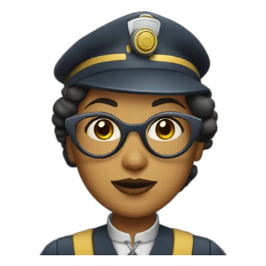 futuristic stationmaster woman sticker