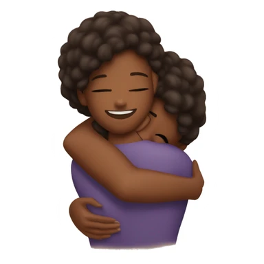 brown skin girl hugging self medium cose up sticker