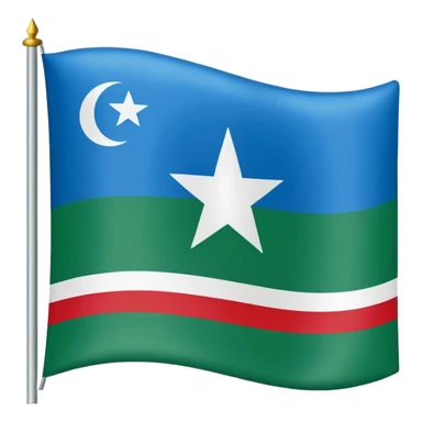 The flag of Awdal state in somaliland sticker