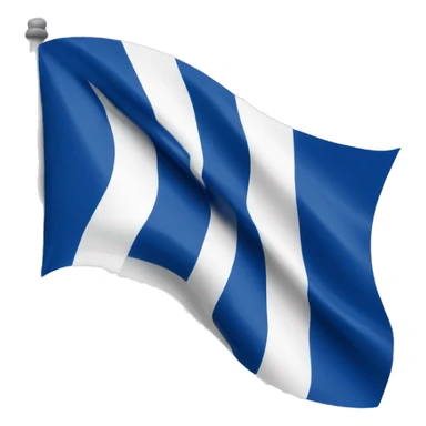 blue and white bicolor flag sticker